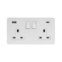 White Metal USB C Socket