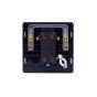 Lieber Brushed Copper 20A 1 Gang Double Pole Switch Flex Outlet - Black Insert Screwless