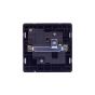 Lieber Brushed Copper 13A 1 Gang Switched Socket, Double Pole - Black Insert Screwless