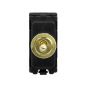 Soho Lighting Brushed Brass 20A 2 Way & Off Retractive CM-Grid Toggle Switch Module