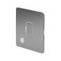 Soho Lighting Brushed Chrome Flat Plate 13A Unswitched Fused Connection Unit (FCU) Flex Outlet Wht Ins Screwless