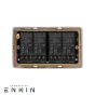 Soho Lighting Antique Brass 4 Gang 2 Way Trailing Edge Dimmer Switch Screwless 150W LED (300w Halogen/Incandescent)