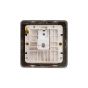 Soho Lighting Brushed Chrome Flat Plate 1 Gang Data Socket RJ45 Ethernet Cat5/Cat6 Wht Ins Screwless