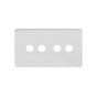 Soho Lighting Polished Chrome Flat Plate 4 Gang CM Circular Module Grid Switch Plate