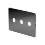 Soho Lighting Black Nickel Flat Plate 3 Gang LT3 Toggle Plate ONLY