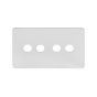 Soho Lighting Polished Chrome Flat Plate 4 Gang Toggle Plates Screwless