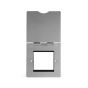 Soho Lighting Brushed Chrome Black Insert Flat Plate 2 x25mm EM-Euro Module Floor Plate