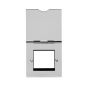 Soho Lighting Polished Chrome Black Insert Flat Plate 2 x25mm EM-Euro Module Floor Plate