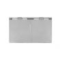 Soho Lighting Brushed Chrome Flat Plate 4 Gang Euro Floor Plate Blk Ins Screwless