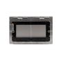 Soho Lighting Brushed Chrome Black Insert Flat Plate 4 x25mm EM-Euro Module Floor Plate