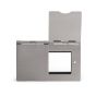 Soho Lighting Brushed Chrome Black Insert Flat Plate 4 x25mm EM-Euro Module Floor Plate