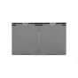 Soho Lighting Black Nickel Flat Plate 4 Gang Euro Floor Plate Blk Ins Screwless