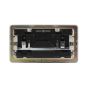 Soho Lighting White Metal Flat Plate 2 Gang USB A+C Socket (13A Socket + 2 USB Ports A+C 3.1A) Screwless