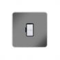 Soho Fusion Black Nickel & Polished Chrome With Chrome Edge 13A Unswitched Fused Connection Unit (FCU) Black Insert Screwless