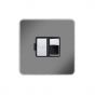 Soho Fusion Black Nickel & Polished Chrome With Chrome Edge 13A Switched Fused Connection Unit (FCU) Black Insert Screwless