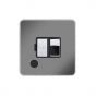Soho Fusion Black Nickel & Polished Chrome With Chrome Edge 13A Switched Fuse Flex Outlet Black Insert Screwless