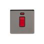Soho Lighting Black Nickel 45A 1 Gang Double Pole Switch With Neon