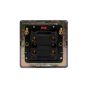 Soho Lighting Black Nickel 45A 1 Gang Double Pole Switch With Neon Single Plate Blk Ins Screwless