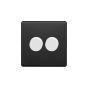 Soho Fusion Matt Black & White 2 Gang 2 Way Intelligent Trailing Dimmer Screwless 150W LED (300w Halogen/Incandescent)