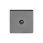 Soho Lighting Black Nickel 1 Gang Satellite Socket Blk Ins Screwless