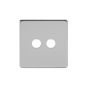 Soho Lighting Brushed Chrome 2 Gang Toggle Plates Screwless