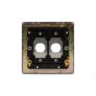 Soho Lighting Brushed Chrome 2 Gang LT3 Toggle Plate ONLY