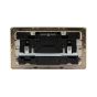 Soho Lighting Brushed Brass 2 Gang USB A + C Socket (13A Socket + 2 USB Ports A+C 3.1A) Wht Ins Screwless