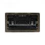 Soho Lighting Polished Chrome 2 Gang USB A + C Socket (13A Socket + 2 USB Ports A+C 3.1A) Blk Ins Screwless