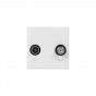 Soho Lighting White TV/SAT EM-Euro Module