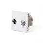 Soho Lighting White TV/SAT EM-Euro Module