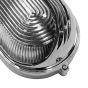 Marlborough Eyelid Bulkhead Nickel IP66 Art Deco IP66 Prismatic Glass Outdoor & Bathroom Wall Light