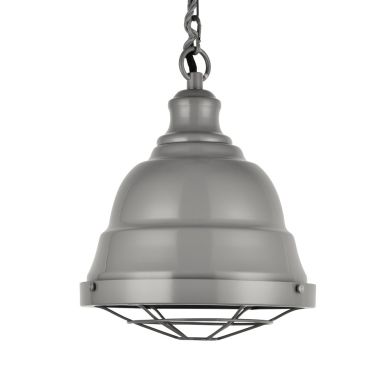 Ganton Vintage Cage Pendant Light French Grey