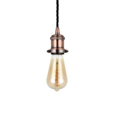 Red Copper Bulb Holder