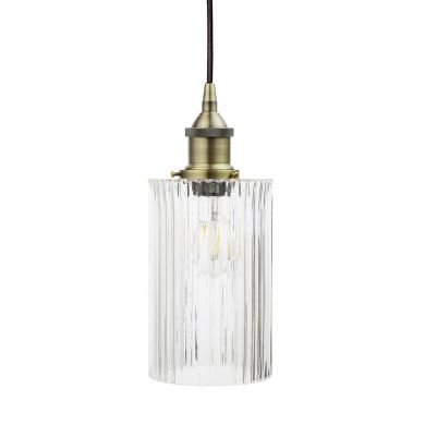 Henley Cylinde Ribbed Glass Pendant Light