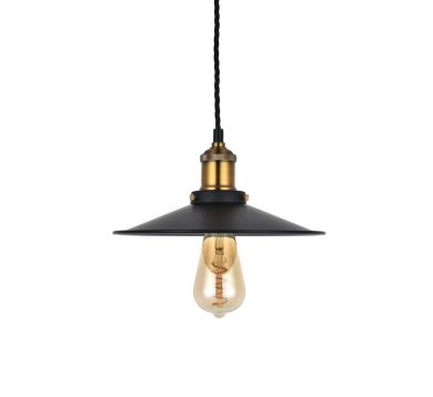 Denman Flat Vintage Industrial Edison  Pendant