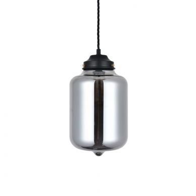Goslett Smoked Blown Glass Jar Pendant Light