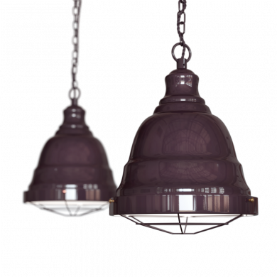 Ganton Vintage Cage Pendant Light Mulberry Red