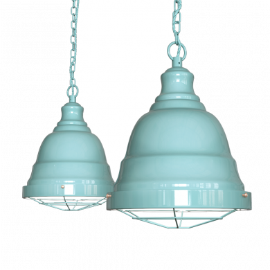 Ganton Vintage Cage Pendant Light Duck Egg Blue