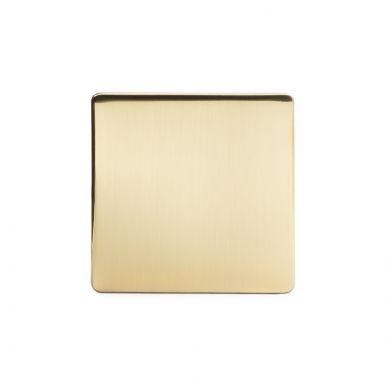 24k Brushed Brass metal Single Blank Plates with black insert