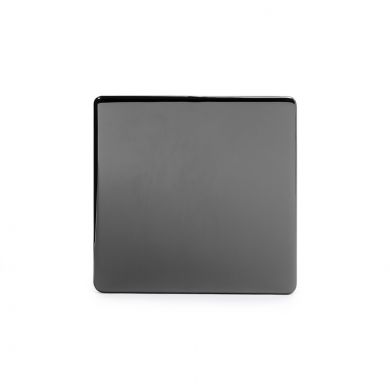 Black Nickel metal Single Blank Plates with black insert