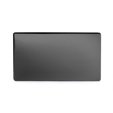 Black Nickel metal Double Blank Plates with black insert