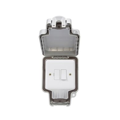 Lieber Silk White 1 Gang IP66 Outdoor Switched FCU Fused Spur