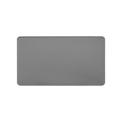 Soho Lighting Black Nickel Flat Plate Double Blank Plates Screwless