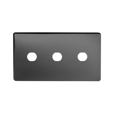 Soho Lighting Black Nickel 3 Gang CM Circular Module Grid Switch Plate