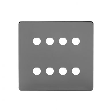 Soho Lighting Black Nickel 8 Gang CM Circular Module Grid Switch Plate