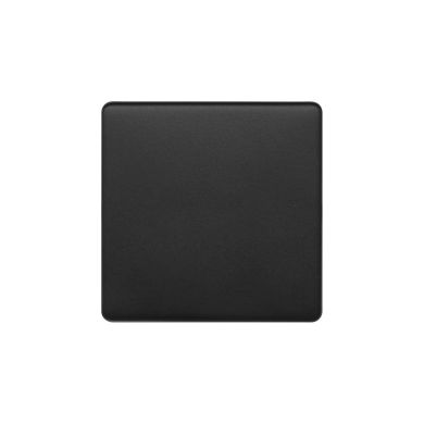 Soho Lighting Matt Black & White 1 Gang Blanking Plate Screwless