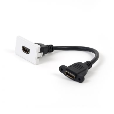 White HDMI Mounted Socket