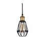 Denman Industrial Black Caged Teardrop Pendant Light - Soho Lighting