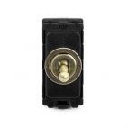Soho Lighting Antique Brass 20A Double Pole CM-Grid Toggle Switch Module