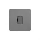 Soho Lighting Black Nickel Flat Plate 13A Unswitched Fuse Connection Unit Blk Ins Screwless